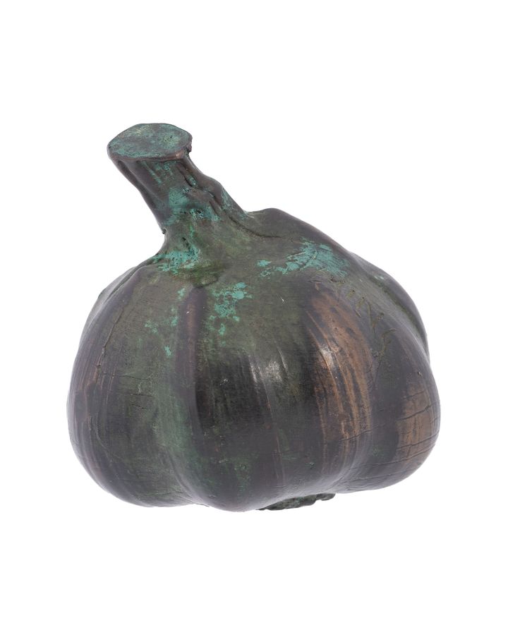 Lot 608: Frank Fleming Patinated Bronze Garlic Sculpture