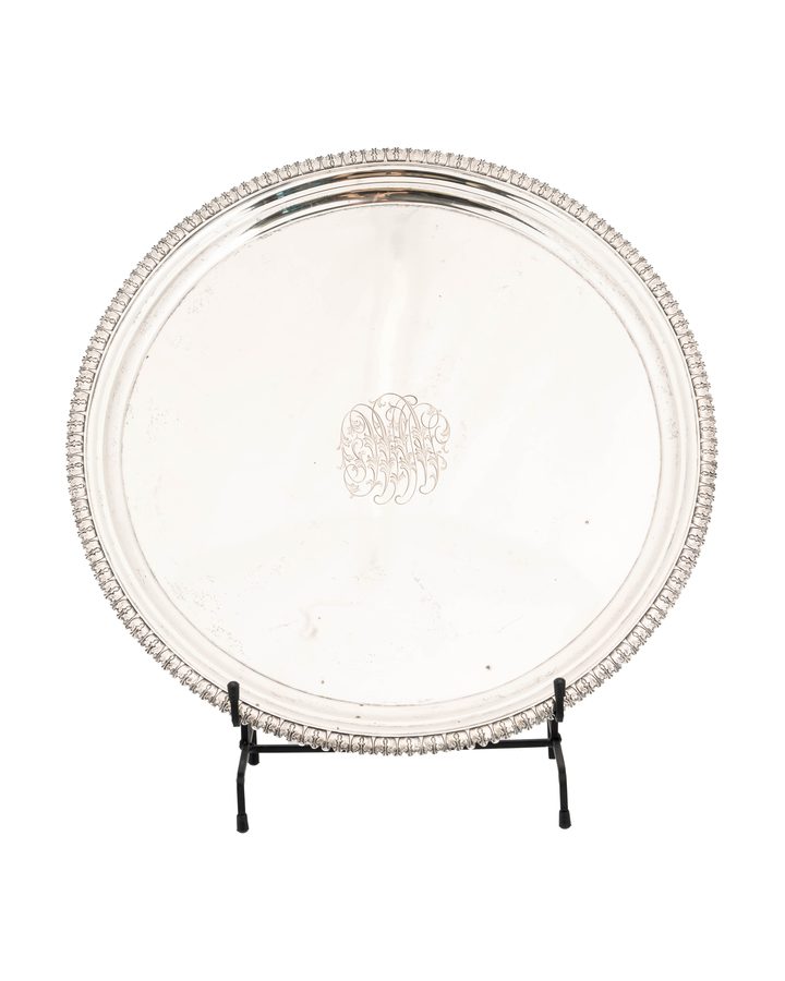 Lot 138: Haddock & Andrews Boston Coin Silver Round Tray, 1838–1847