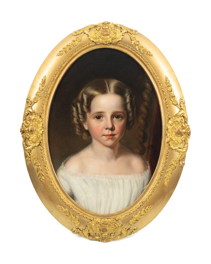 Lot 26: Portrait of Alice Gertrude Wright, Attributed to Henry Byrd, Circa 1858–1860