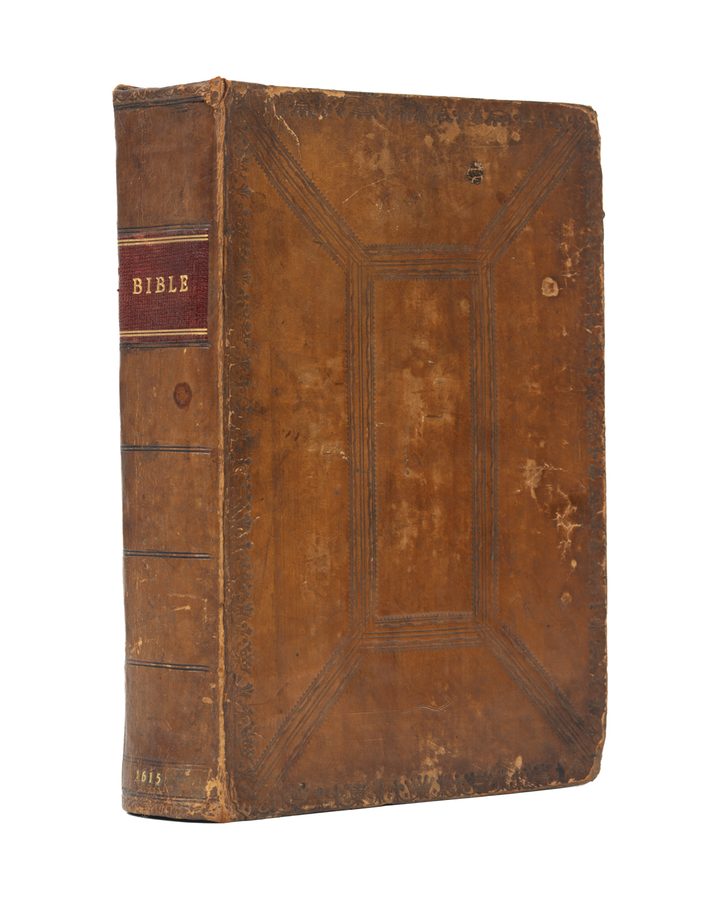 Lot 30: 1615 Holy Bible Printed by Robert Barker